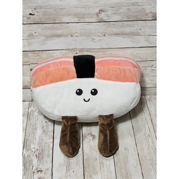 Kawaii Sushi Pink Smiling Nigiri Plush Stuffed Animal Cute & Cuddly - Picture 8 of 8